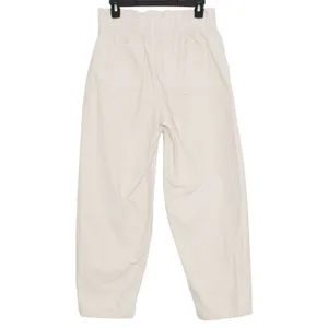 American Eagle Corduroy Pants Barrel Leg Paperbag Waist High Rise Baggy Cream 2 thumbnail 2
