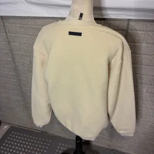 Fabletics Womens Sherpa Fleece Sweatshirt‎ Cream Off White Pullover XL thumbnail 2