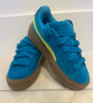 Fenty Puma By Rihanna Womens Fenty X Creeper Phatty Lace Up Sneakers Shoes Casual - Blue thumbnail 1