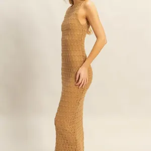 ✨NWT‎ HYFVE Sleeveless Crochet Open Back Maxi Dress thumbnail 2