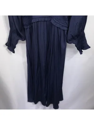 Pinch Navy Blue Smocked Waist Maxi Dress L thumbnail 9