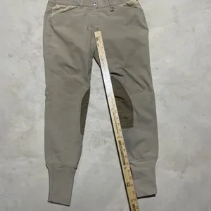 EQUINE COUTURE Beige Dressage Breeches Size 28 Natasha Horse Equestrian Rider thumbnail 4