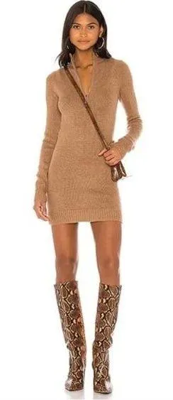 LOVERS AND FRIENDS | Anthea Sweater Dress | Zip Neck | Size Extra Small thumbnail 1