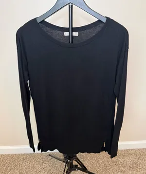 Banana Republic Black Side Zip Long Sleeve Sweater‎ Size S thumbnail 1