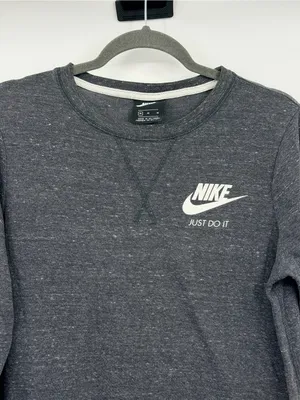 Nike Sportswear Gym Vintage Long Sleeve T Shirt Dress Gray Medium AA2015‎ thumbnail 4