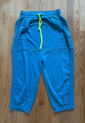 Anthropologie daily practiceTeal Jogger Sweatpants with Drawstring thumbnail 1