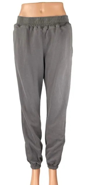 DFYNE Women's Gray High Rise Pull On Tapered Athletic Jogger Sweat Pants Size S thumbnail 1