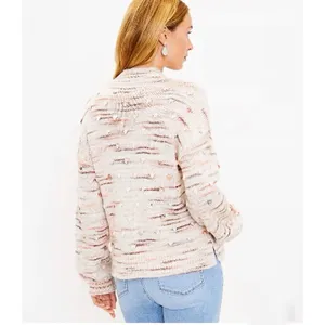Loft Space Dyed Knobby Bobble Mock Neck‎ Sweater Cream Beige XSmall XS thumbnail 6