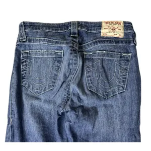 TRUE RELIGION Becca Mid Rise Bootcut Jeans Medium Wash Horseshoe Stitch Logo 26 thumbnail 8