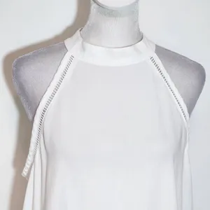 Cloth & Stone Anthropologie White Sleeveless Blouse with Lace Accent Size Medium thumbnail 3