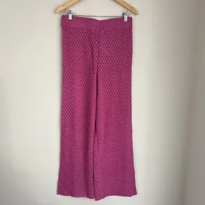 Free People Beach Sola Knit Coverup Pants Size Medium in Fuchsia Pink thumbnail 6