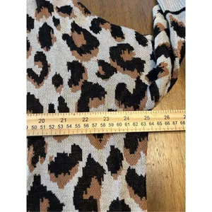 New Directions Sweater, Knit, Animal Print / Leopard, Oversized Small thumbnail 6