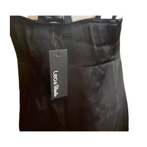 Lea & Viola NWT Black Satin Lace Slip Midi Dress 90s Lingerie Style S thumbnail 5