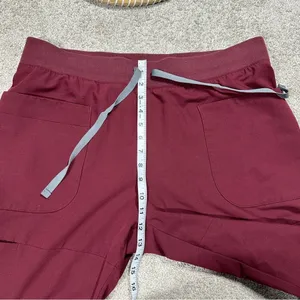 Figs Women’s Nepal Skinny Scrub Pants Pull On Limited Edition in Burgundy XL thumbnail 12