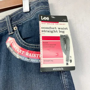 Lee Womens Jeans Size 6 Medium Straight Leg Y2K Preppy Minimalist Dark Academia thumbnail 6