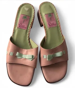 Lilly Pulitzer Peach and Mint Mules thumbnail 1