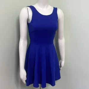 Amanda Uprichard backless blue skater dress thumbnail 4