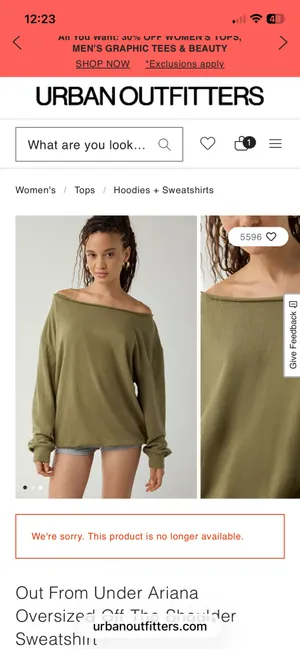 Urban Outfitters Off the Shoulder Sweatshirt thumbnail 2