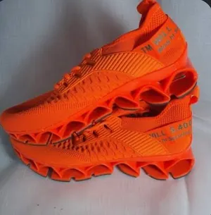 Women’s Orange Athletic Knit Running Shoes Size 7.5 thumbnail 5