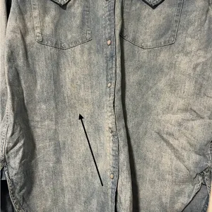 J. Crew JCrew Reimagined Western Button Down Chambray‎ Blue Long Sleeve Pearl thumbnail 6