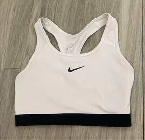 Nike Women's White Sports Bra thumbnail 1