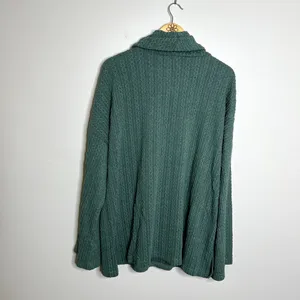 Suzanne Betro Green Textured Cowl Sweater thumbnail 5