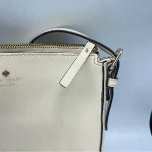 Kate Spade Cream Leather Square Crossbody Handbag Purse Medium Bag Classic thumbnail 15