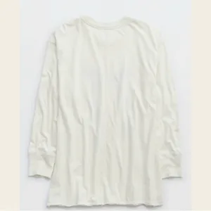 Aerie White Graphic Long Sleeve Hoodie thumbnail 3