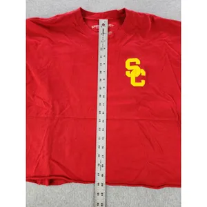 USC Trojans Shirt Womens XL Spirit Jersey Red Oversized Cropped Sweatshirt Shirt thumbnail 8