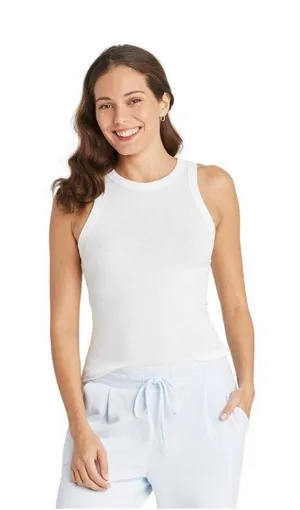 NWT A New Day Slim Fit Ribbed Tank Top 81245907 White 1X thumbnail 1