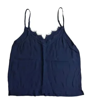 Abercrombie Lace Trim Cami Tank Top XS Blue Babydoll Fairy Grunge Whimsigoth Y2K thumbnail 1