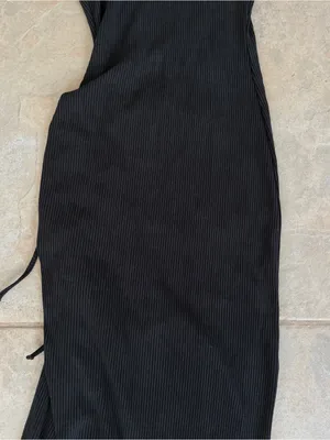 L*SPACE Sandpiper Ruched Ribbed Midi Dress in Black Size X-Small thumbnail 8