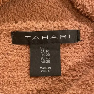Tahari Sherpa Fuzzy Brown Copper Button Shacket Size 1X thumbnail 4