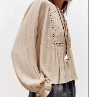 ZARA Peasant Blouse thumbnail 2