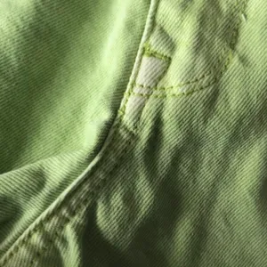 Pacsun Denim Shorts Frayed Hem Womens Size 25 Green High Rise Festival thumbnail 2