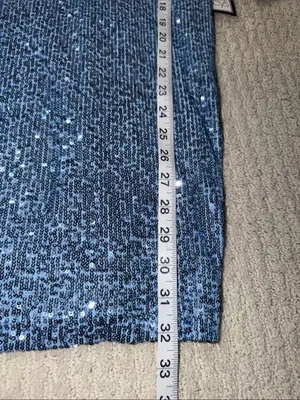 Emerald Sundae Blue Sequin Mini Dress Sz S thumbnail 12