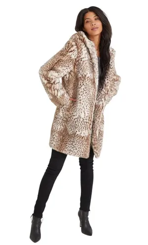 Bella Dahl Faux Fur Jacket - Snow Leopard Size Small thumbnail 3