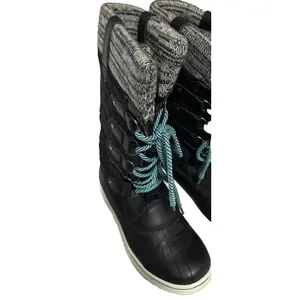 TOTES Glenda Black, Women's Lace-Up‎ Boots, Size 6 Med thumbnail 3