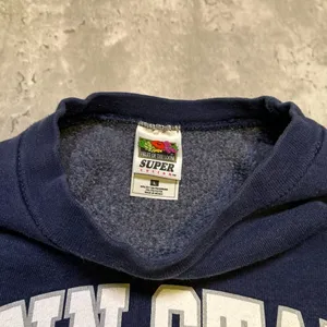 Fruit of the Loom Vintage Navy and White Penn State Heavyweight Cotton Crewneck Sweatshirt thumbnail 5