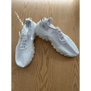 New Women's Lace Up Tie Up Sneakers White size 7-7.5 thumbnail 2