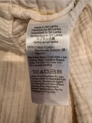 Madewell Lightspun Tapered Huston Pull-On Crop Pants Cream Gauze Size L thumbnail 7