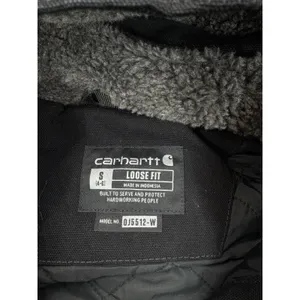 Carhartt Women's Loose Fit Weathered Duck Coat Black Small NWT *read/see Photos thumbnail 4