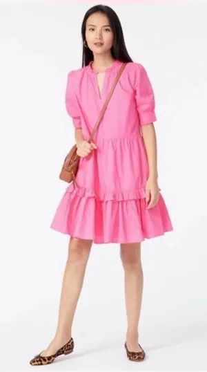 J.Crew Ruffle Neck Tiered Popover Dress, featuring thumbnail 1