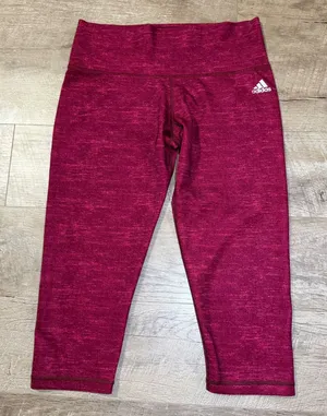 Adidas Climalite Women's‎ Magenta Space Dye Cropped Leggings Capris Size M thumbnail 1