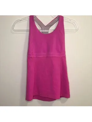 Lululemon Athletica Run: Fast Track Racerback Tank Top Size 6 Pink Womens Athlet thumbnail 3