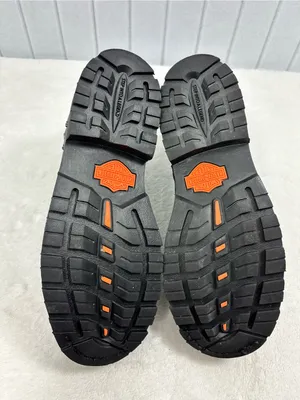 Harley-Davidson Black Leather Lace-Up Motorcycle Boots with Metal Accents Size 9 thumbnail 9