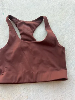 Girlfriend Collective medium brown sports bra‎ thumbnail 2
