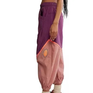Colorblock Free People Movement Joggers in Plum and Dusty Pink thumbnail 5