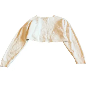 Reformation Cream Cropped Length Pullover Sweater Crew Neck Size Small Women's thumbnail 5