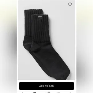 Alo Unisex Scrunch Sock In Black thumbnail 2